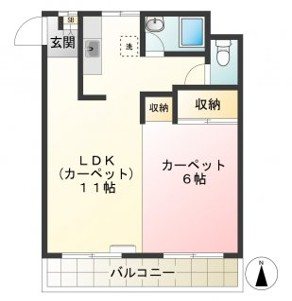 フジマンション 201号室 間取り