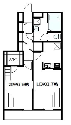 ティ・エヌ・オアシス 201号室 間取り