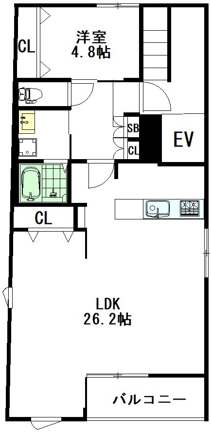 Bel Air House 3F号室 間取り