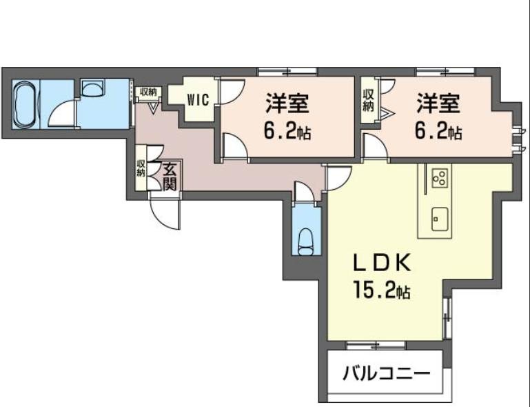 エクラージュ・レジデンス 201号室 間取り