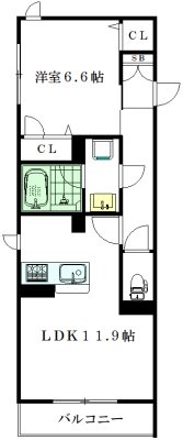 La Gran Luce 　ラ グラン ルーチェ 205号室 間取り