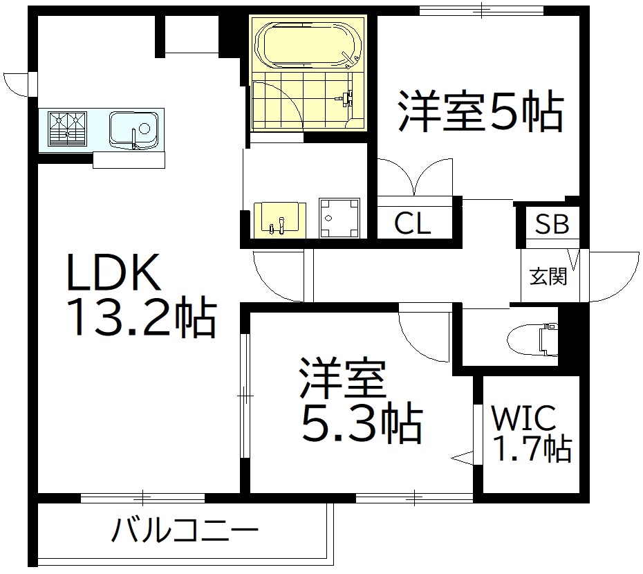 プライム・フォレ上北沢 101号室 間取り