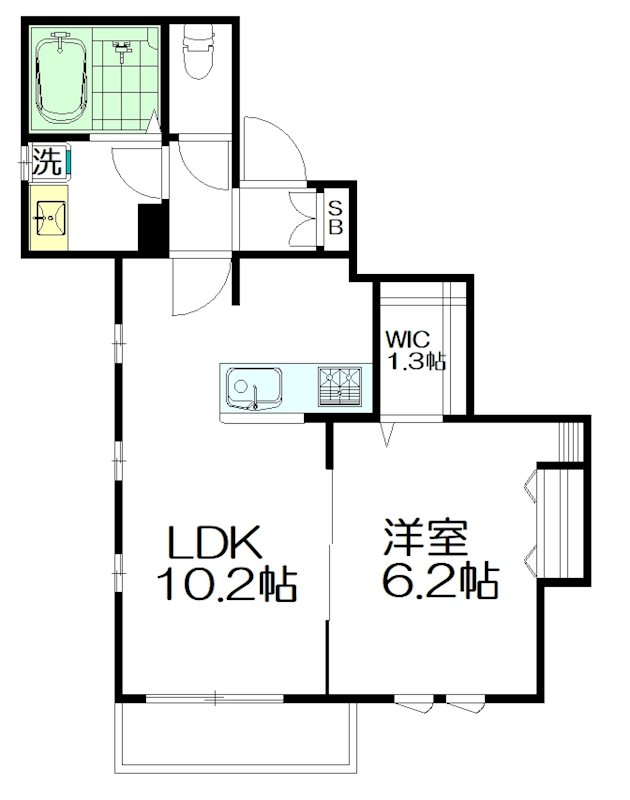 ミルキーウェイ 203号室 間取り