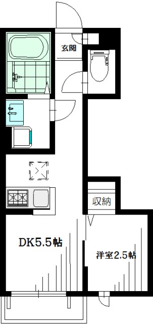ハウス四季 101号室 間取り