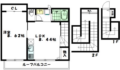 エイツリーズ 302号室 間取り