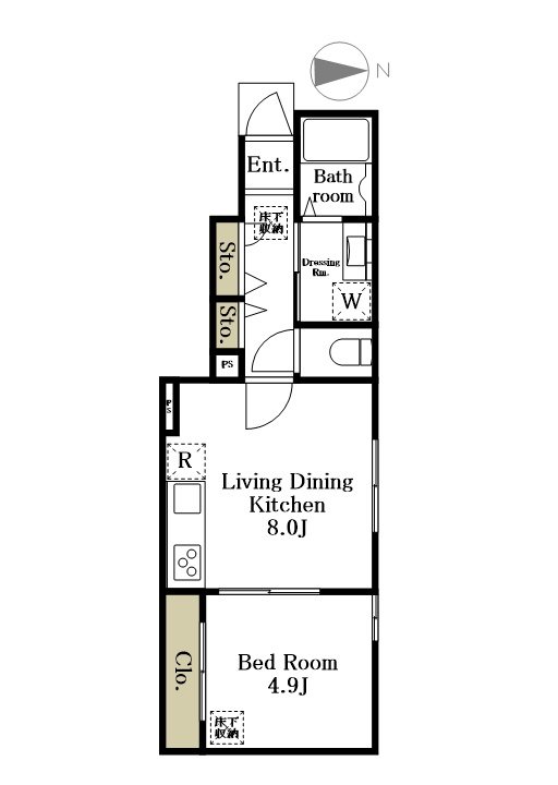 Sept Stellaria（セプトステラリア） 102号室 間取り