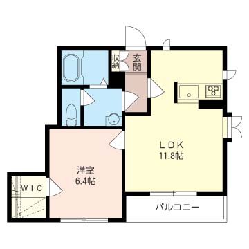 サンライズU 201号室 間取り