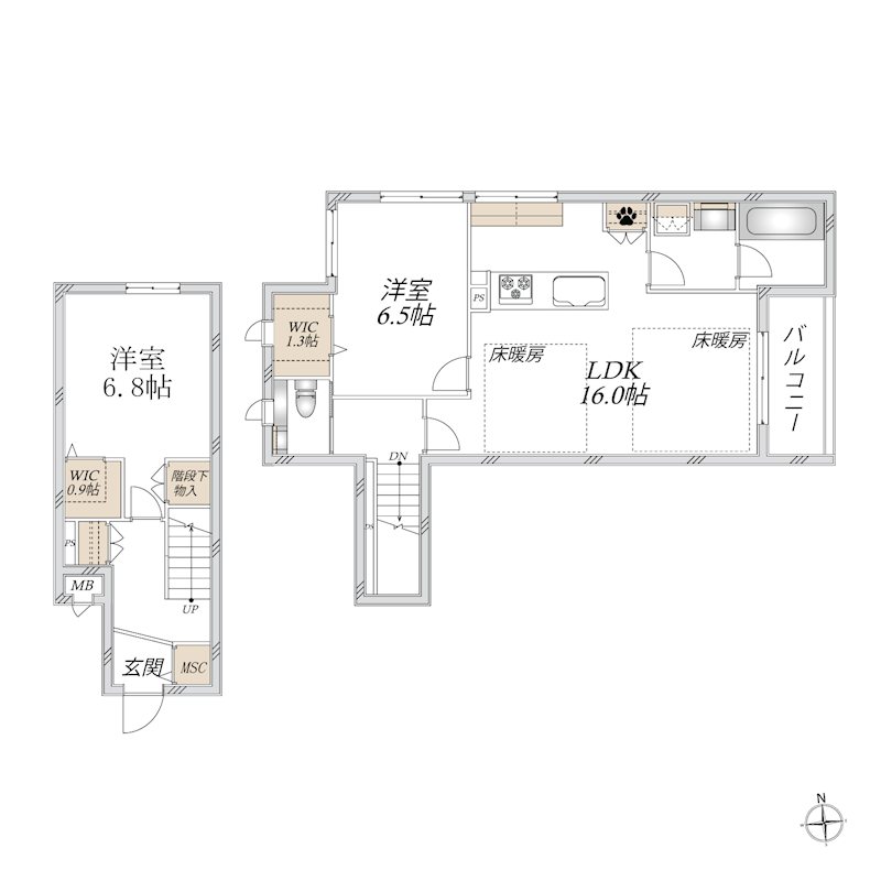 （仮）碑文谷5丁目メゾン 101号室 間取り
