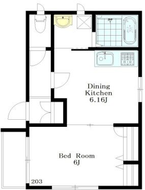 メゾンシャア 203号室 間取り