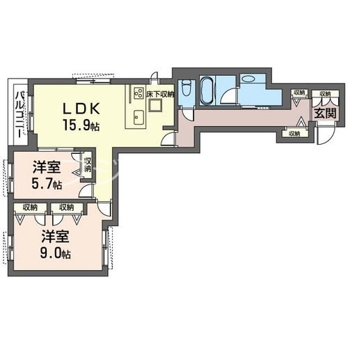 エクラージュ・レジデンス 102号室 間取り