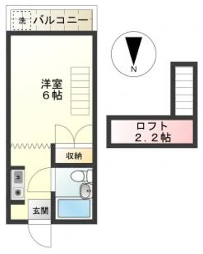 荘光ハイツ 202号室 間取り
