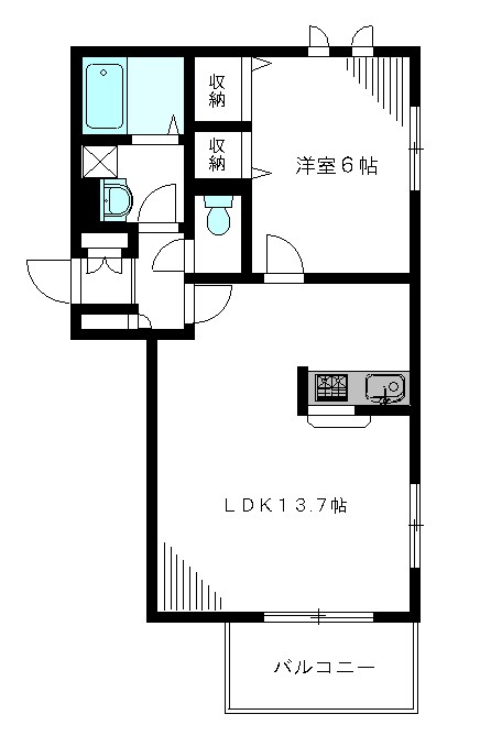 CASA ROSA（カサローザ） 103号室 間取り