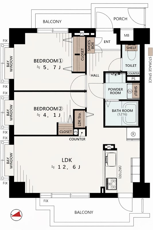 イルサント阿佐ヶ谷 301号室 間取り