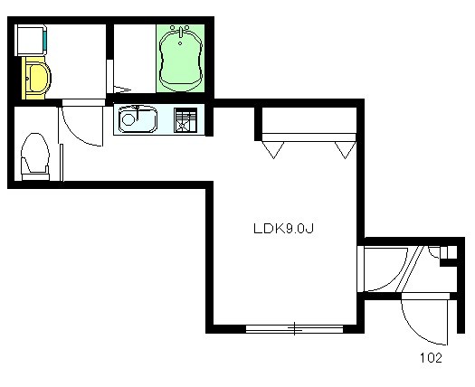S.K villa（エスケーヴィラ） 102号室 間取り