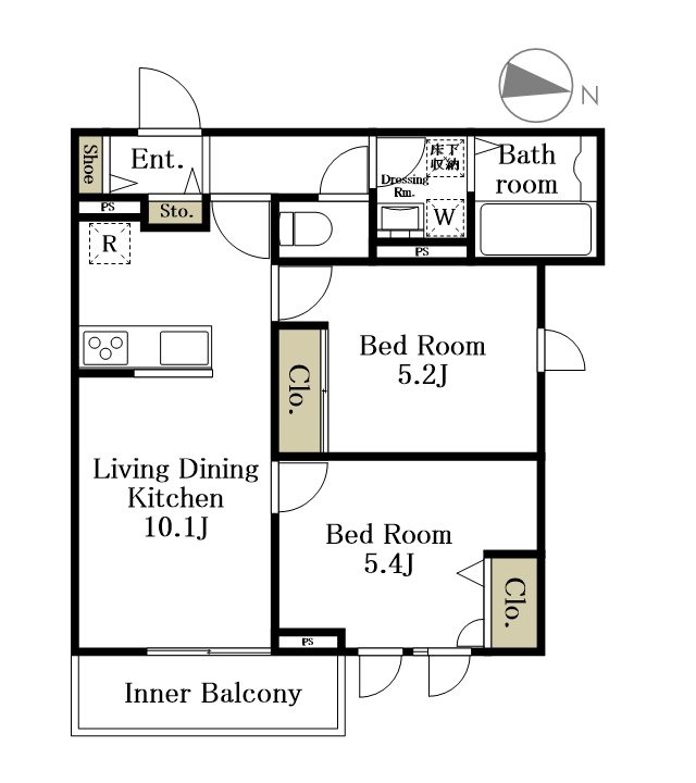 （仮）代沢５丁目計画 101号室 間取り