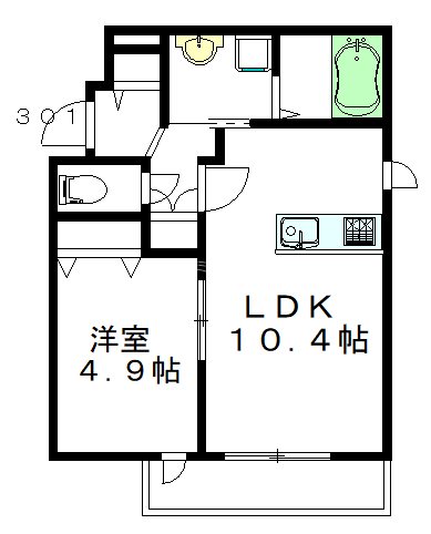 へーベルメゾン西荻窪 301号室 間取り