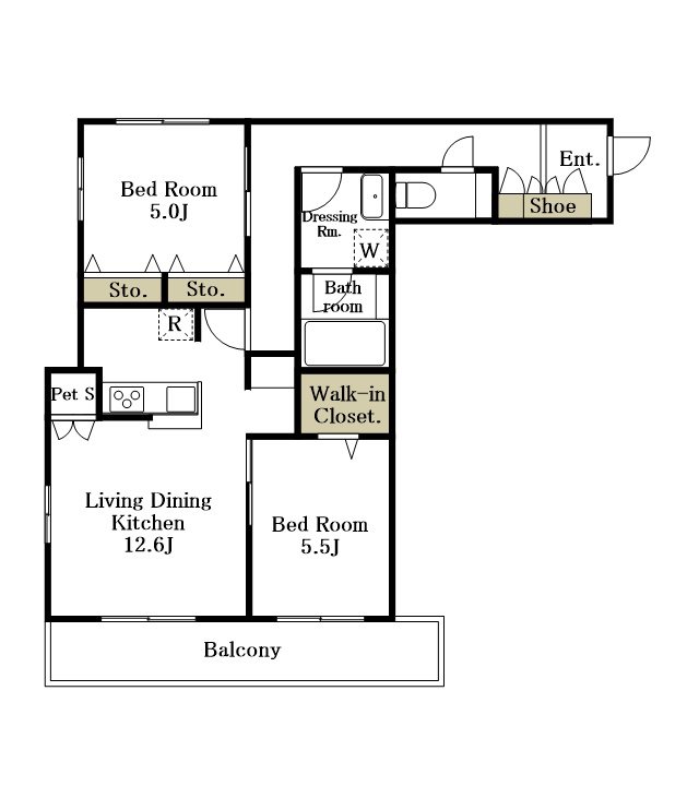 仮）粕谷１丁目メゾン西棟 301号室 間取り