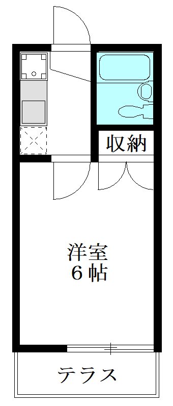 小俣ハウス 202号室 間取り