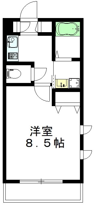 ブランプラス 201号室 間取り