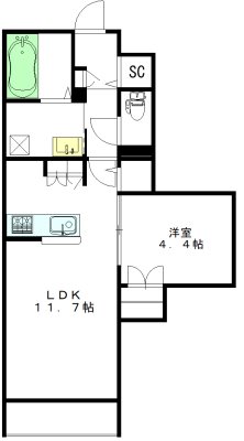 サン・ハピネス 102号室 間取り
