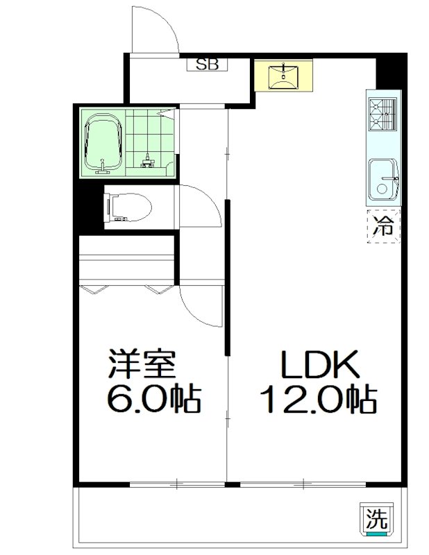 東中野コーポ 602号室 間取り
