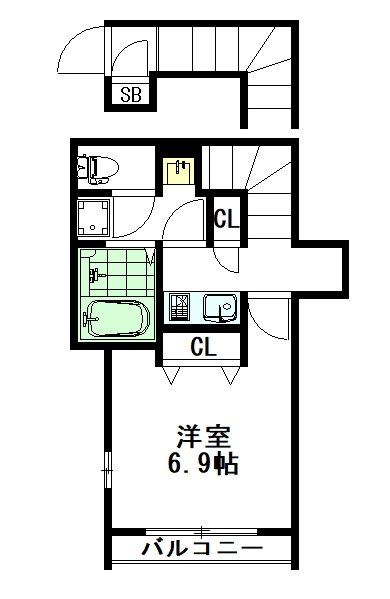 Ｙｕｍ　Ａｒｔ 204号室 間取り