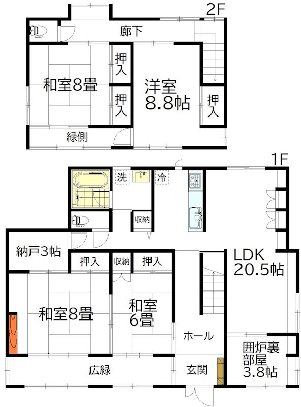 松原4丁目貸家 間取り
