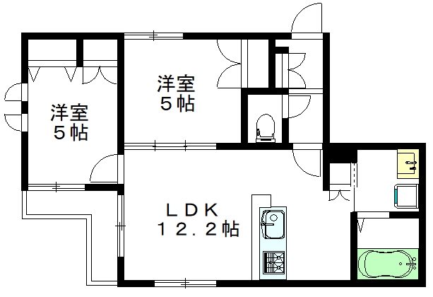 エスポワール宮前 201号室 間取り