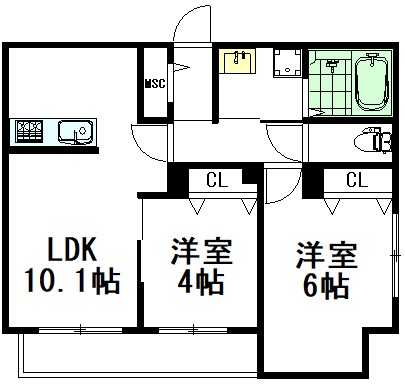 ヘーベルメゾン三鷹 102号室 間取り