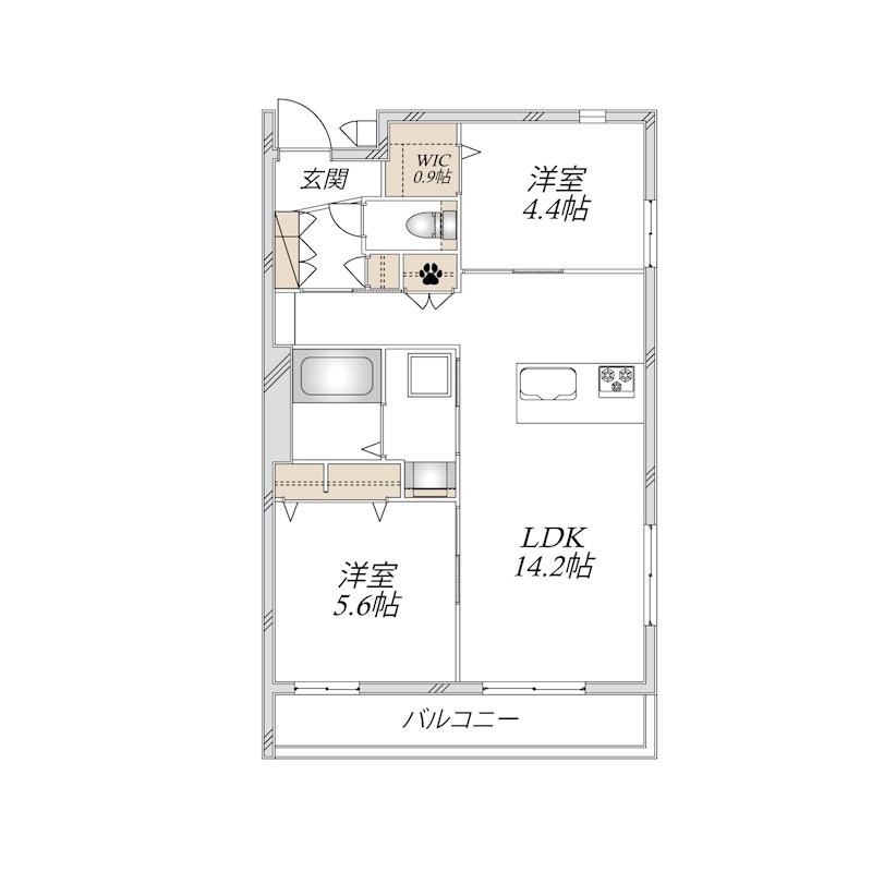 コルトン吉祥寺 202号室 間取り
