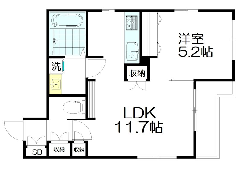 ハックベリーハウス 101号室 間取り