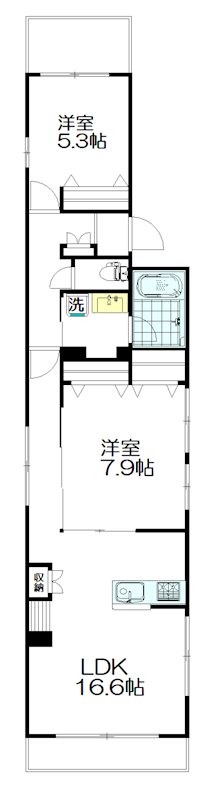 ヘーベルワン 201号室 間取り