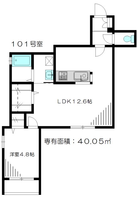 シーサーハウス  101号室 間取り