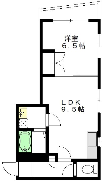 リアコート赤堤 B号室 間取り