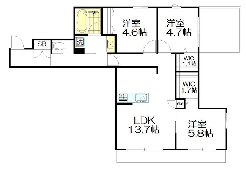 ミルクリスタル杉並 301号室 間取り