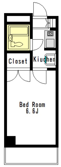 グロージェン代沢  206号室 間取り