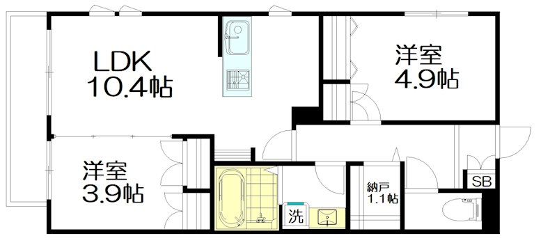 メゾン南荻窪 101号室 間取り