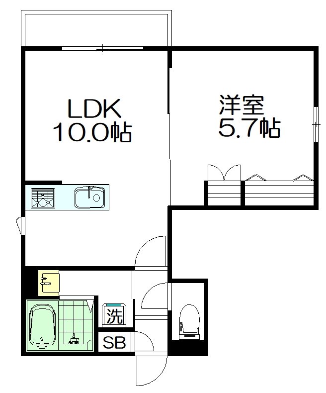 ａｐａｒｔｍｅｎｔｓ　蚕糸の杜 102号室 間取り