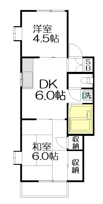 メゾンブランシュ 101号室 間取り