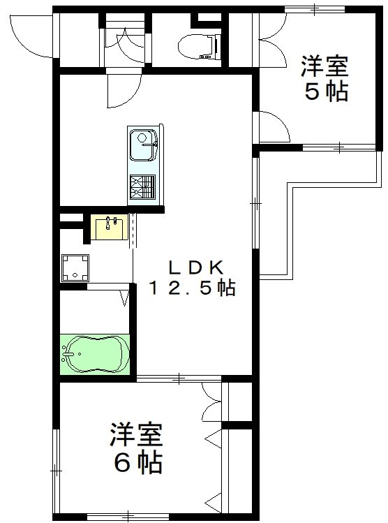 エスポワール宮前 202号室 間取り