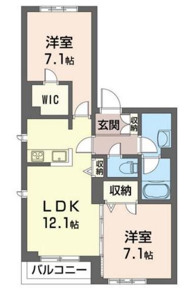 グランファミーユ阿佐ヶ谷南 201号室 間取り