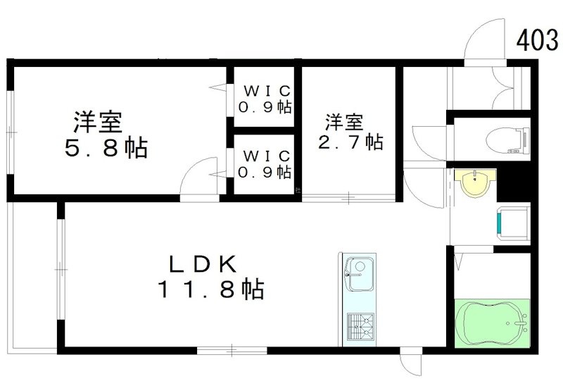 ルミナ荻窪 303号室 間取り