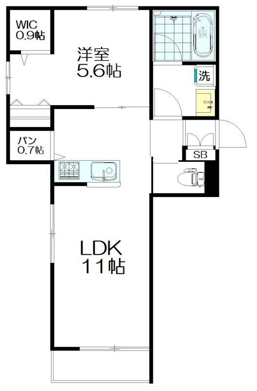 ＢＥＬＬＥ　ＤＥＭＥＵＲＥ７（ベルドミールセブン） 102号室 間取り