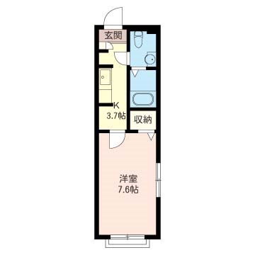 La Poire 宮前Ⅱ 105号室 間取り