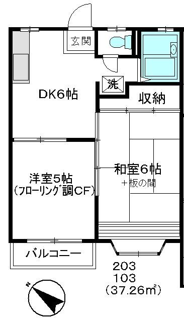 アネックスミキ 103号室 間取り
