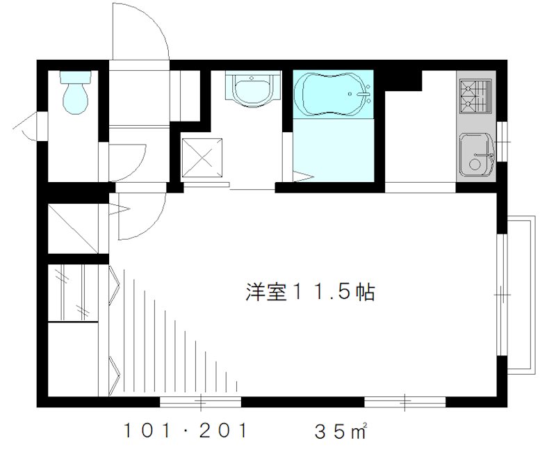 グレイスエハラ 201号室 間取り