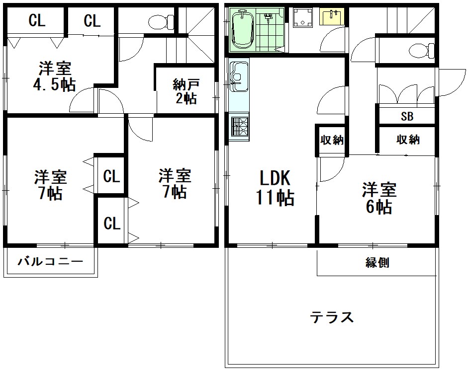 メゾネット西荻 A号室 間取り