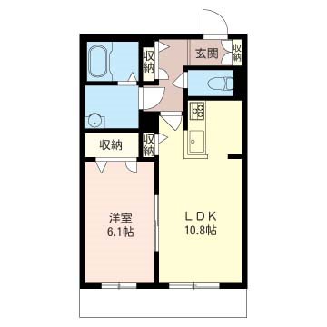 翠松亭 102号室 間取り