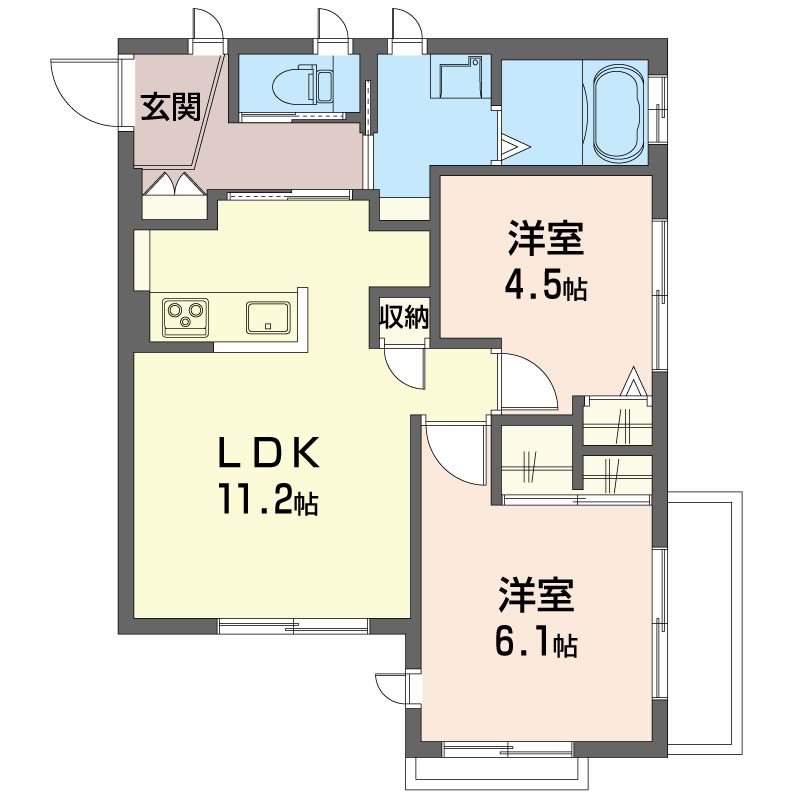 カーサⅡ 203号室 間取り