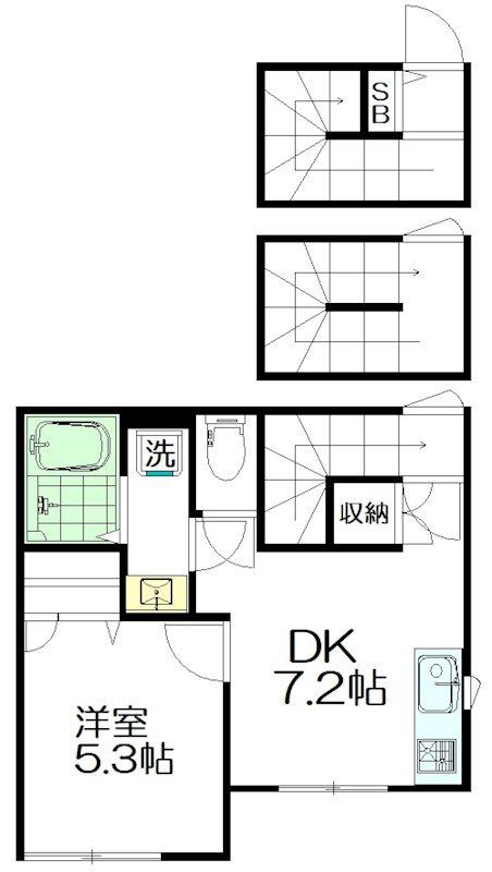 Kito　KAMIITA(キトカミイタ) 301号室 間取り